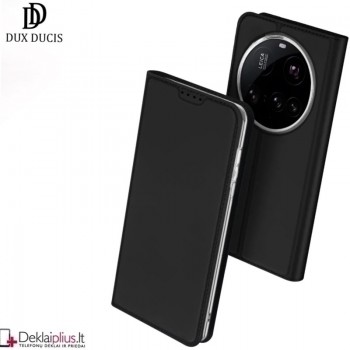 Dux Ducis Skin Pro dirbtinės odos dėklas - juodas (Xiaomi 15 Ultra)
